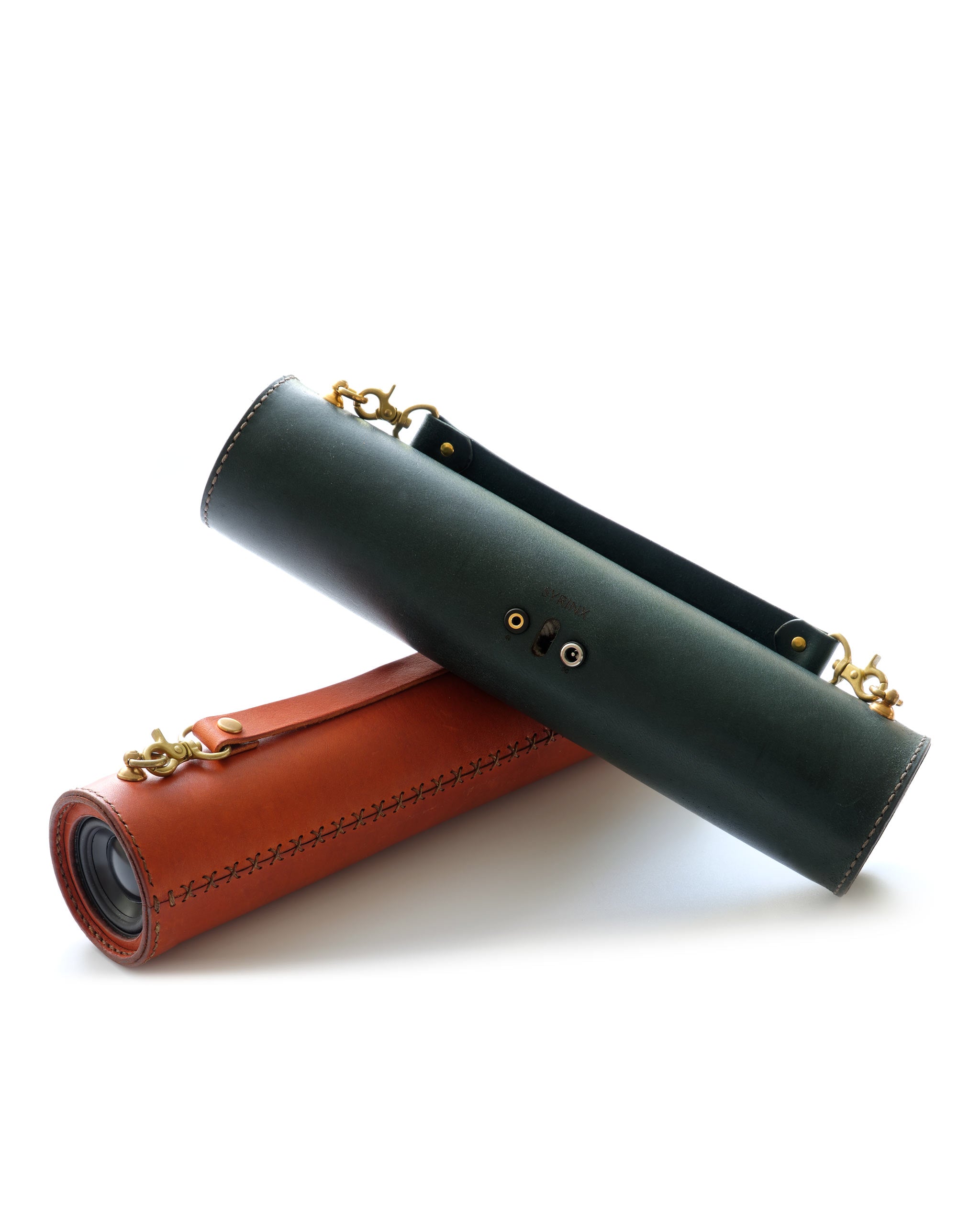 柔らかな革の小さなスピーカー Roll Vachetta Leather Speaker