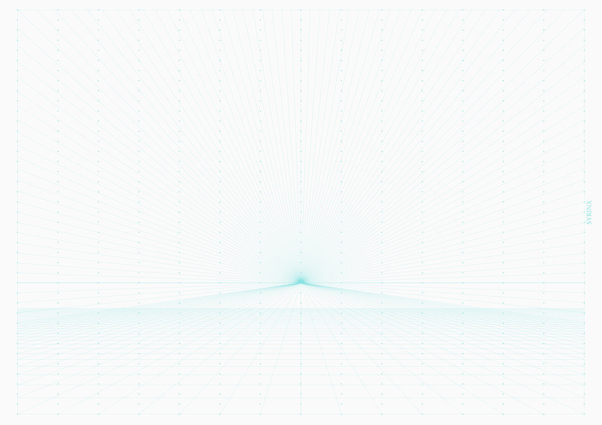 [Free] One-Point Perspective Drawing Template Light Blue