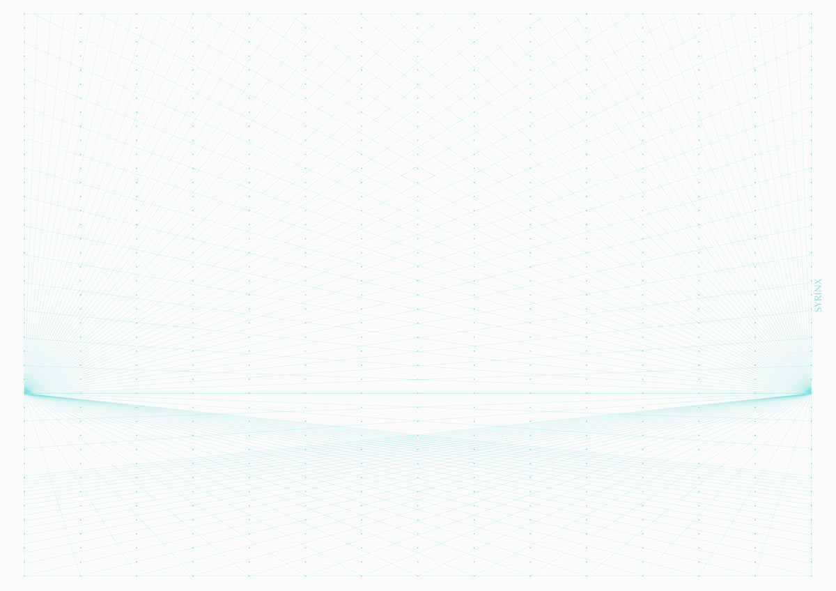[Free] Two-Point Perspective Drawing Template Light Blue